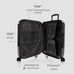 Heys Black Leopard 3Pc Spinner Set Heys