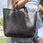 Ellington Leather Market Tote with Zippered Pouch Mission Mercantile Leather Goods