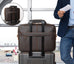 Full Grain Leather Attache Leather Messenger Bag Classic Leather Business Briefcase Vintage 15.6" Laptop Bag For Mens RockCow Leather Studio