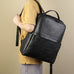Full Grain Leather Backpack Black Men's Leather Backpack Handmade Travel Backpack RockCow Leather Studio