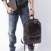 Full Grain Leather Backpack Casual Shoulder Travel Bag For Men Laptop Backpack RockCow Leather Studio