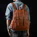 Full Grain Leather Backpack For Mens Handmade Leather Laptop Backpack Leather Travel Rucksack MS158 RockCow Leather Studio