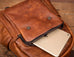 Full Grain Leather Backpack For Mens Handmade Leather Laptop Backpack Leather Travel Rucksack MS158 RockCow Leather Studio