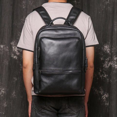 Full Grain Leather Backpack For Men, Leather Travel Backpack Stylish Laptop Backpack RockCow Leather Studio