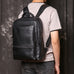 Full Grain Leather Backpack For Men, Leather Travel Backpack Stylish Laptop Backpack RockCow Leather Studio