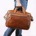 Full Grain Leather Briefcase, 15 Inches Laptop Bag,  Leather Messenger Bag, Natural Leather Shoulder Bag RockCow Leather Studio