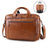 Full Grain Leather Briefcase, 15 Inches Laptop Bag,  Leather Messenger Bag, Natural Leather Shoulder Bag RockCow Leather Studio