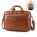 Full Grain Leather Briefcase, 15 Inches Laptop Bag,  Leather Messenger Bag, Natural Leather Shoulder Bag RockCow Leather Studio