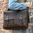 Full Grain Leather Briefcase Men's Leather Messenger Bag Handmade Laptop Bag Crossbody Shoulder Bag Top Handle Business Bag RockCow Leather Studio