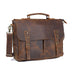 Full Grain Leather Briefcase Men's Leather Messenger Bag Handmade Laptop Bag Crossbody Shoulder Bag Top Handle Business Bag RockCow Leather Studio