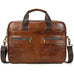 Full Grain Leather Briefcase Men's Messenger Bag Vintage 15" Leather Laptop Computer Bag Gift for Him RockCow Leather Studio
