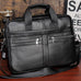 Full Grain Leather Briefcase Men's Messenger Bag Vintage 15" Leather Laptop Computer Bag Gift for Him RockCow Leather Studio