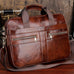 Full Grain Leather Briefcase Men's Messenger Bag Vintage 15" Leather Laptop Computer Bag Gift for Him RockCow Leather Studio