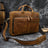 Full Grain Leather Briefcase, Mens Retro Leather Handmade Laptop Bag, Messenger Bag RockCow Leather Studio