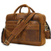 Full Grain Leather Briefcase, Mens Retro Leather Handmade Laptop Bag, Messenger Bag RockCow Leather Studio