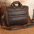 Full Grain Leather Briefcase Vintage Messenger Bag Men's Leather Shoulder Bag 15.6" Leather Laptop Bag RockCow Leather Studio