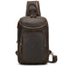 Full Grain Leather Chest Bag Retro Leather Crossbody Bag Handmade Mens Leather Sling Bag RockCow Leather Studio