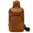 Full Grain Leather Chest Bag Retro Leather Crossbody Bag Handmade Mens Leather Sling Bag RockCow Leather Studio