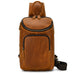 Full Grain Leather Chest Bag Retro Leather Crossbody Bag Handmade Mens Leather Sling Bag RockCow Leather Studio