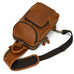 Full Grain Leather Chest Bag Retro Leather Crossbody Bag Handmade Mens Leather Sling Bag RockCow Leather Studio