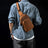 Full Grain Leather Chest Pack Mens Leather Shoulder Bag Crossbody Bag Vintage Chest Bag MSGC1 RockCow Leather Studio