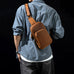 Full Grain Leather Chest Pack Mens Leather Shoulder Bag Crossbody Bag Vintage Chest Bag MSGC1 RockCow Leather Studio