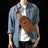 Full Grain Leather Chest Pack Mens Leather Shoulder Bag Crossbody Bag Vintage Chest Bag MSGC1 RockCow Leather Studio