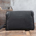 Full Grain Leather Clutch Handmade Mens Wrist Bag Large Long Wallet For Men SWK1109 RockCow Leather Studio