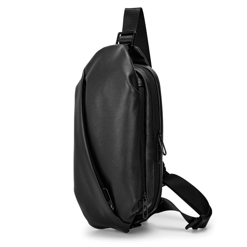 Full Grain Leather Crossbody Bag Handmade Leather Sling Bag With Adjustable Shoulder Strap Mens Chest Bag Shoulder Bag RockCow Leather Studio