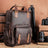 Full Grain Leather DSLR Camera Backpack Full Grain Leather Travel Backpack Crazy Horse Leather Mens Laptop Backpack RockCow Leather Studio