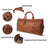 Men's Convertible Full Grain Leather Garment Bag, Carry-On Weekender with Shoe Compartment RockCow Leather Studio