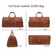 Men's Convertible Full Grain Leather Garment Bag, Carry-On Weekender with Shoe Compartment RockCow Leather Studio