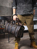 Full Grain Leather Duffle Bag Handmade Leather Weekender Gym Bag Vacation Duffel Bag Vintage Travel Bag Overnight Bag Leather Holdall RockCow Leather Studio