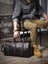 Full Grain Leather Duffle Bag Handmade Leather Weekender Gym Bag Vacation Duffel Bag Vintage Travel Bag Overnight Bag Leather Holdall RockCow Leather Studio