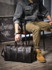 Full Grain Leather Duffle Bag Handmade Leather Weekender Gym Bag Vacation Duffel Bag Vintage Travel Bag Overnight Bag Leather Holdall RockCow Leather Studio