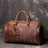 Full Grain Leather Duffle Bag Retro Leather Weekender Bag Handmade Large Carry On Bag For Mens RockCow Leather Studio