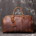 Full Grain Leather Duffle Bag Retro Leather Weekender Bag Handmade Large Carry On Bag For Mens RockCow Leather Studio