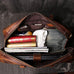 Full Grain Leather Duffle Bag Retro Leather Weekender Bag Handmade Large Carry On Bag For Mens RockCow Leather Studio