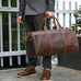 Men's Full Grain Leather Garment Bag, Convertible Weekender Duffel Bag RockCow Leather Studio