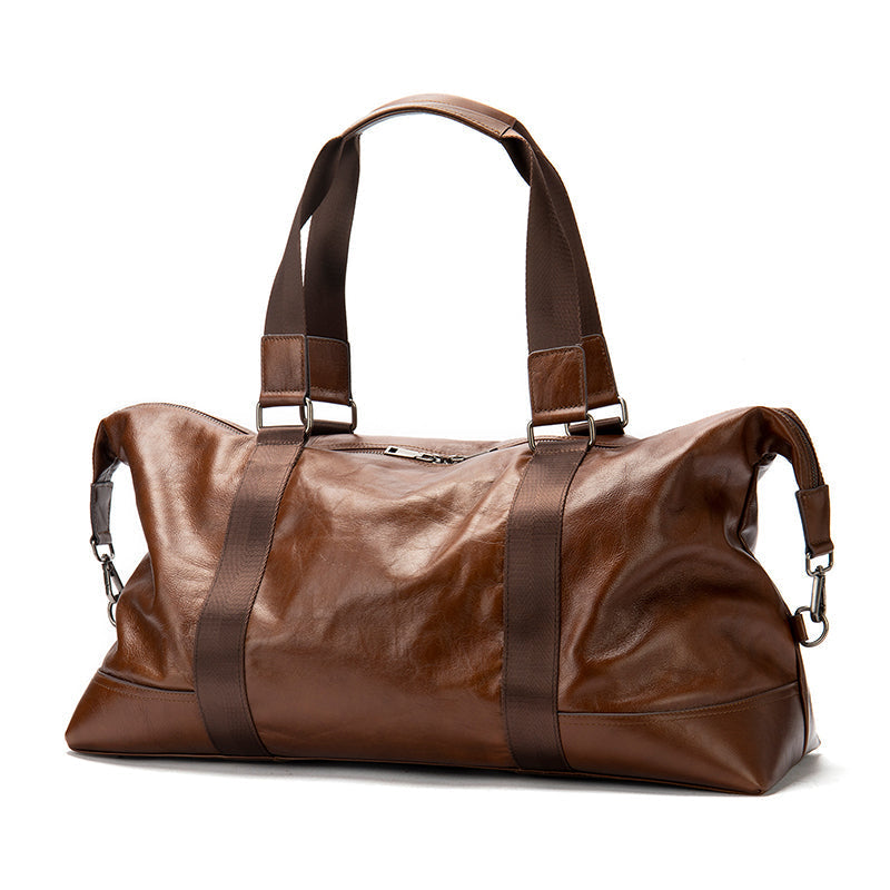 Full Grain Leather Gym Bag Mens Leather Duffle Bag Travel Bag Leather Weekend Luggage Bag Leather Carry-on Bag RockCow Leather Studio