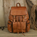 Full Grain Leather Laptop Backpack Large Capacity Weekender Overnight Camping Rucksack Men Leather Backpack RockCow Leather Studio