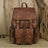 Full Grain Leather Laptop Backpack Large Capacity Weekender Overnight Camping Rucksack Men Leather Backpack RockCow Leather Studio
