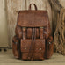 Full Grain Leather Laptop Backpack Large Capacity Weekender Overnight Camping Rucksack Men Leather Backpack RockCow Leather Studio