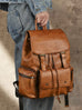Full Grain Leather Laptop Backpack Large Capacity Weekender Overnight Camping Rucksack Men Leather Backpack RockCow Leather Studio