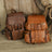 Full Grain Leather Laptop Backpack Large Capacity Weekender Overnight Camping Rucksack Men Leather Backpack RockCow Leather Studio