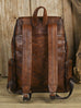 Full Grain Leather Laptop Backpack Large Capacity Weekender Overnight Camping Rucksack Men Leather Backpack RockCow Leather Studio