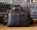 Full Grain Leather Laptop Bag Briefcase Leather Messenger Bag For Men Retro Leather Satchel Portfolio RockCow Leather Studio