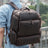 Full Grain Leather Large Travel Backpack Crazy Horse Leather Retro Backpack Mens Outdoor Travel Rucksack Laptop Backpack RockCow Leather Studio