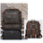 Full Grain Leather Large Travel Backpack Crazy Horse Leather Retro Backpack Mens Outdoor Travel Rucksack Laptop Backpack RockCow Leather Studio