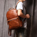Full Grain Leather Men Backpack Handmade Leather Laptop Backpack Travel Backpack 88120 RockCow Leather Studio